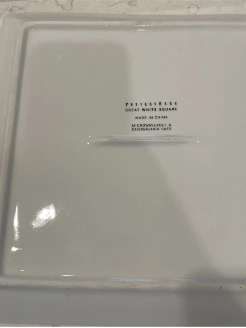 Pottery Barn Great White Square Dinner Plate - White 4 plates